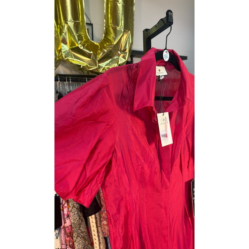 NWT Tuckernuck Raspberry Organza Delaney Maxi Dress (MSRP: $298) Size Large - Picture 8 of 8